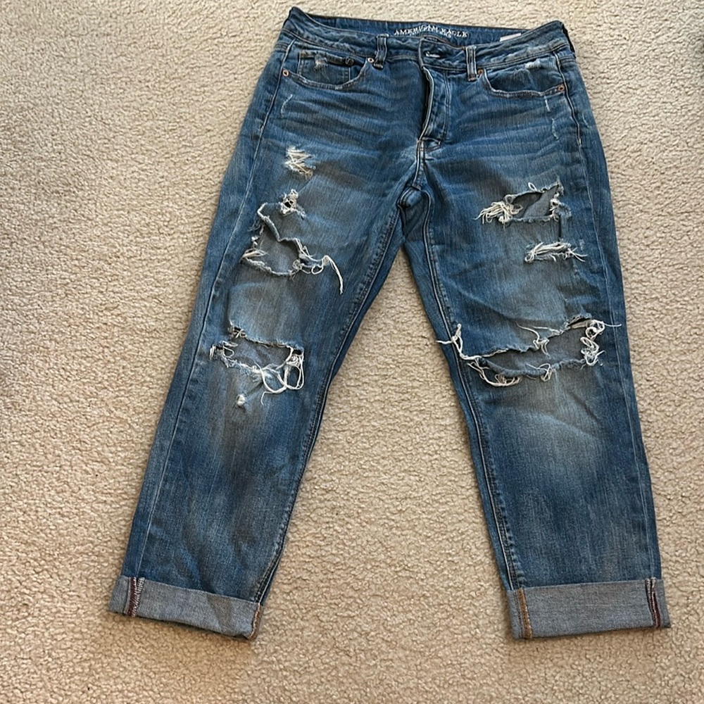 American Eagle stretch Tom girl cropped jeans